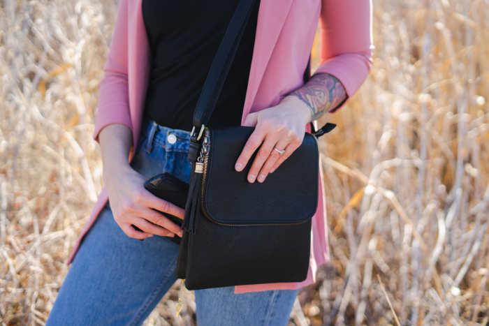 Ella Concealed Carry Lock and Key Crossbody